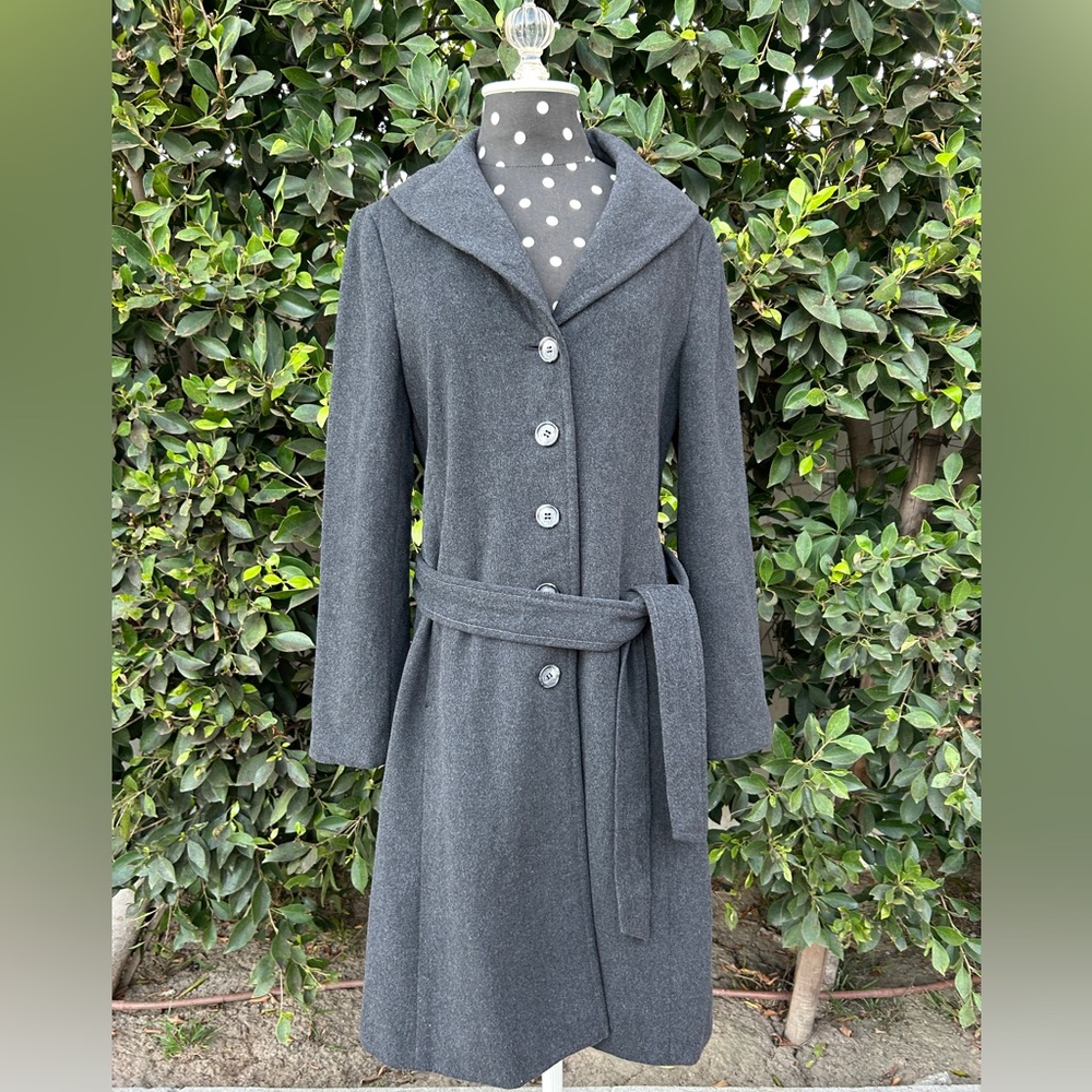 Ann Taylor Charcoal Colored Wool Blend Coat Women Size 4